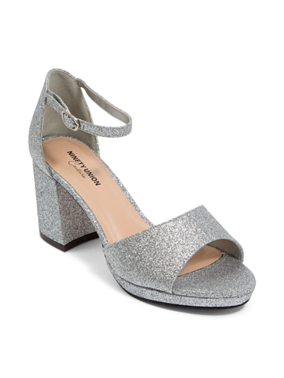Shop Ninety Union Women's Jazzy Glitter Sandals In Silver