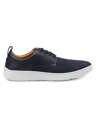 Shop Sandro Moscoloni Men's Mack Low Top Leather Sneakers In Navy