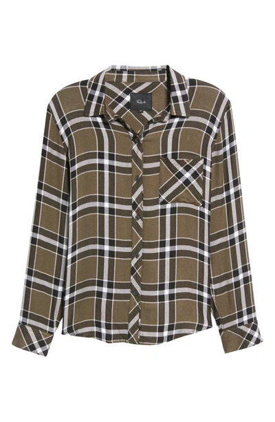 Shop Rails Hunter Plaid Button-up Shirt In Kalamata Black
