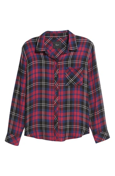 Shop Rails Hunter Button-up Shirt In Onyx Scarlet Navy