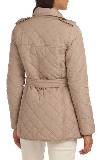 Shop Barbour Tummel Belted Quilted Jacket In Light Trench