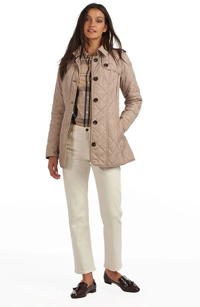 Shop Barbour Tummel Belted Quilted Jacket In Light Trench