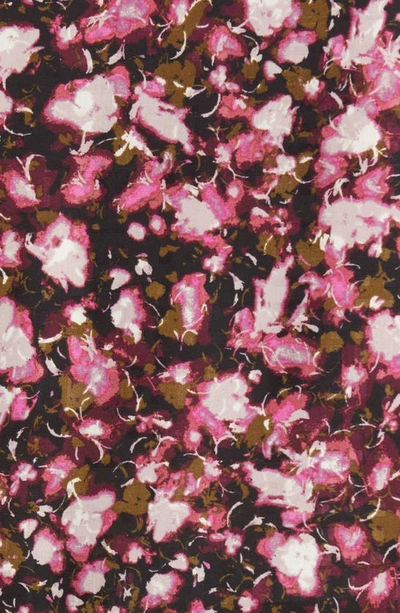 Halogen Twist Front Top In Pink- Black Clouded Floral