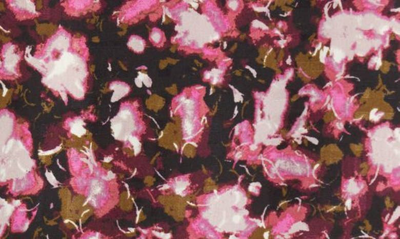 Halogen Twist Front Top In Pink- Black Clouded Floral