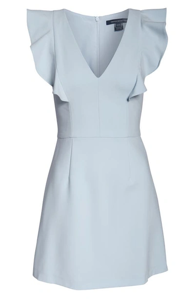 Shop French Connection Whisper Ruffle Minidress In Light Dream Blue