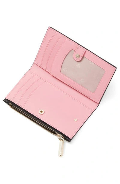 Kate Spade Bradley Pebbled Leather Bifold Wallet In Black
