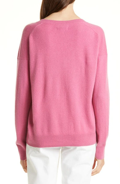 Shop Nordstrom Signature Cashmere V-neck Sweater In Pink