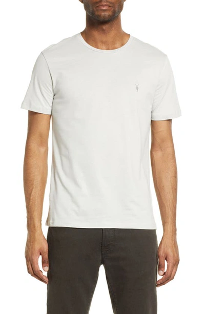 Shop Allsaints Brace Tonic Crewneck T-shirt In Marble Grey