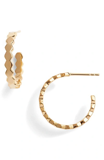 Shop Missoma Rhea Mini Hoop Earrings In Gold