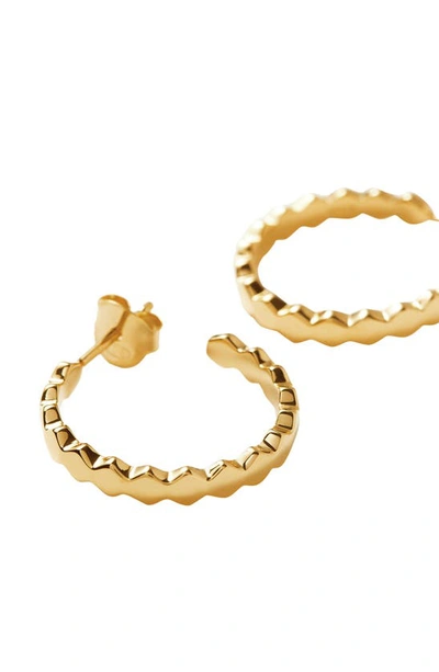 Shop Missoma Rhea Mini Hoop Earrings In Gold