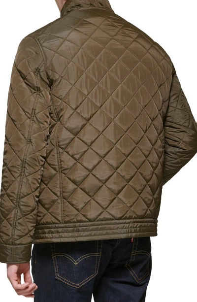 Shop Cole Haan Signature Quilted Jacket In Olive