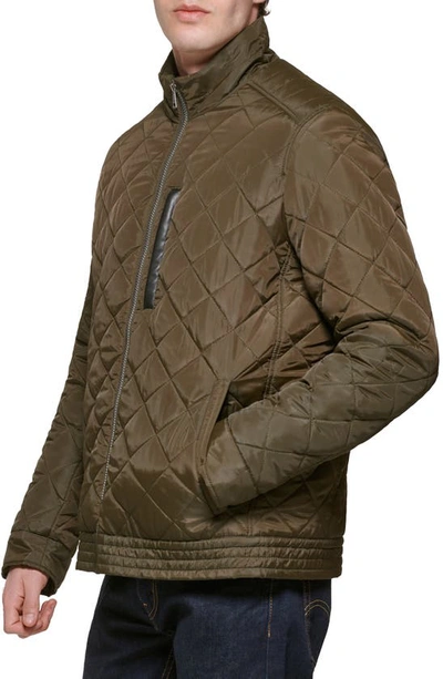 Shop Cole Haan Signature Quilted Jacket In Olive