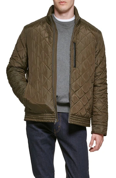 Shop Cole Haan Signature Quilted Jacket In Olive