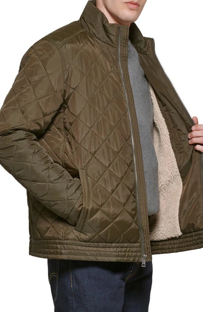 Shop Cole Haan Signature Quilted Jacket In Olive
