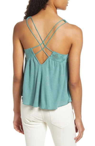 Lucky Brand Square Neck Lace Tank - Women's Clothing Tops Tank Top in  Mineral Blue - Yahoo Shopping