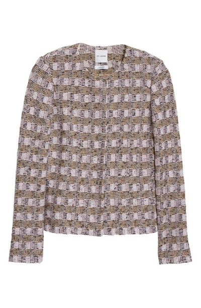 St John Tweed Jacket In Camel Multi