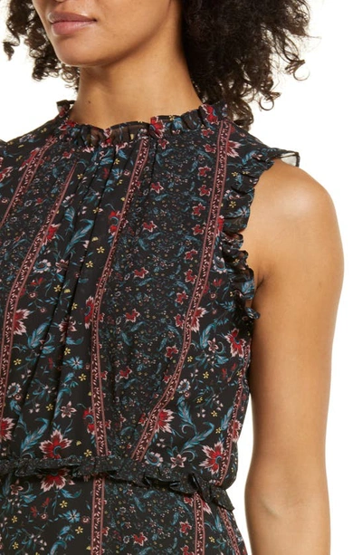 Shop Julia Jordan Sleeveless Mock Neck Midi Dress In Black Multi
