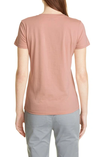 Vince Essential Pima Cotton Crewneck Top In Dk Blush