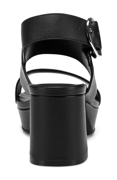 Shop Aerosoles Caryn Platform Slingback Sandal In Black Leather