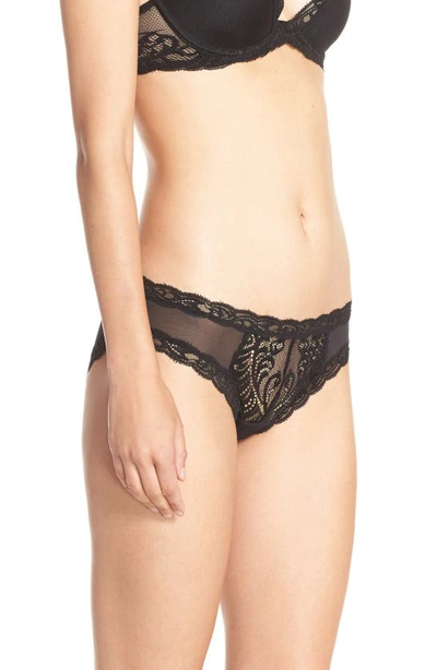 Shop Natori Feathers Hipster Briefs In Black