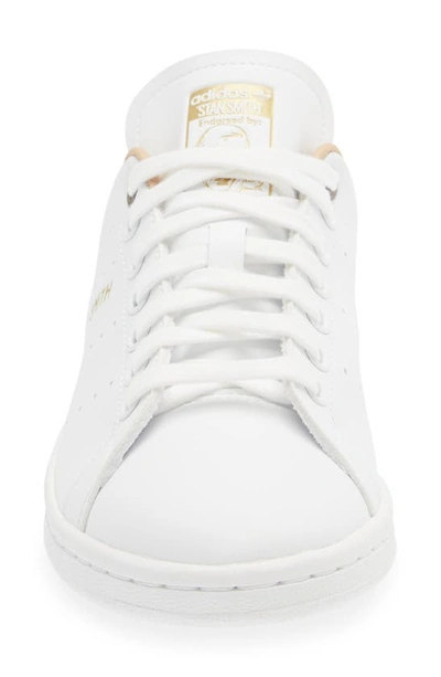 Shop Adidas Originals Primegreen Stan Smith Sneaker In White/ Matte Gold/ Nude