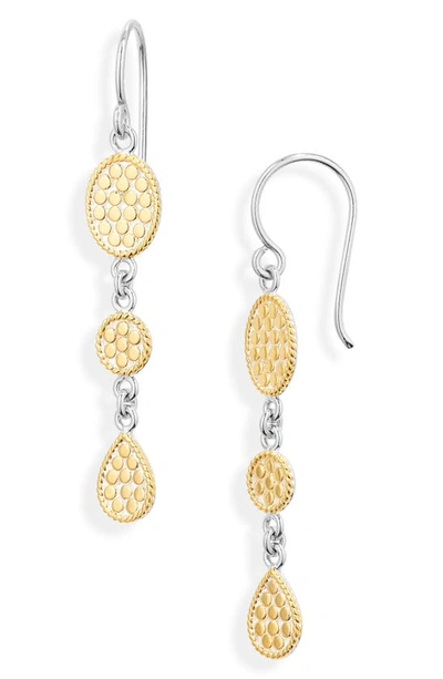 Shop Anna Beck Dotted Drop Earrings In Gold/ Silver