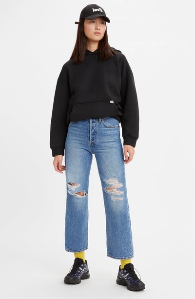 Shop Levi's Ribcage Ripped Ankle Straight Leg Jeans In After Love