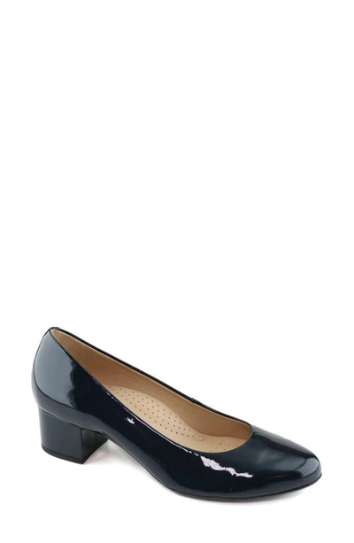 Shop Marc Joseph New York Broad Street Patent Leather Pump In Navy Soft Patent