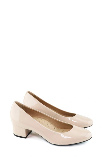 Shop Marc Joseph New York Broad Street Patent Leather Pump In Nude Soft Patent