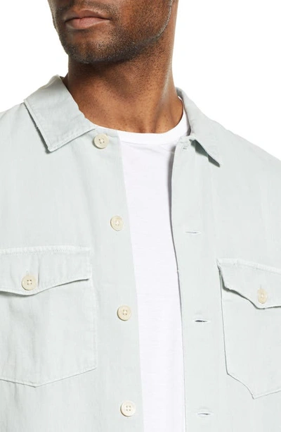 Shop Allsaints Spotter Button-up Shirt Jacket In Vintage Green
