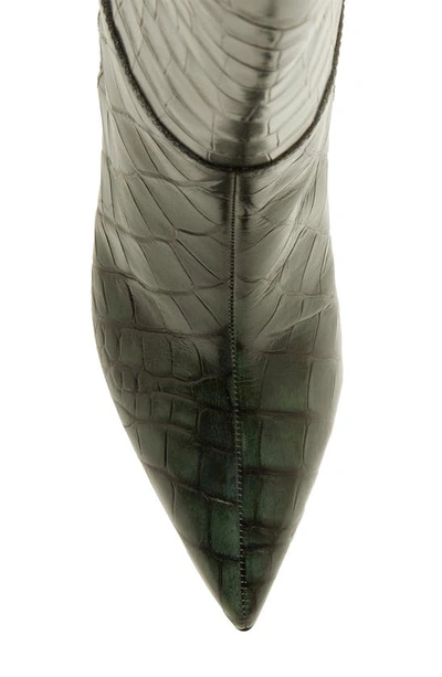Shop Vince Camuto Tressara Pointed Toe Knee High Boot In Deep Green