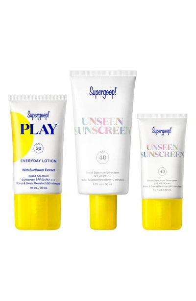 Shop Supergoop Unseen & Play Sunscreen Spf 50 Set $78 Value