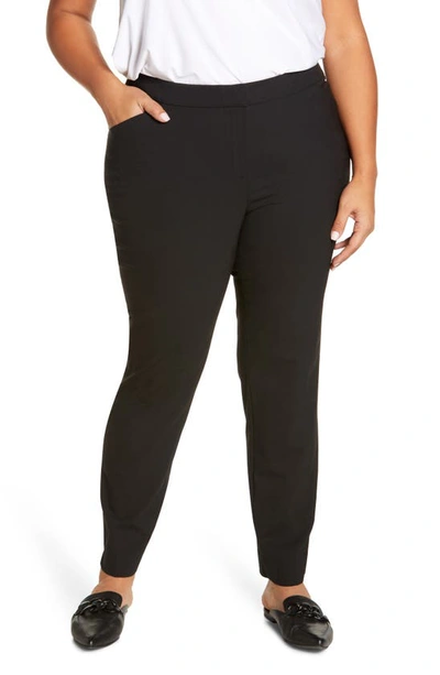 Shop Lafayette 148 Irving Stretch Wool Pants In Black
