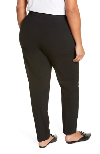 Shop Lafayette 148 Irving Stretch Wool Pants In Black