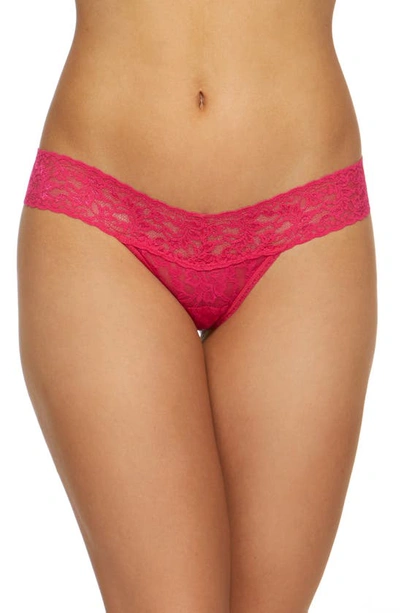 Shop Hanky Panky Low Rise Thong In Bright Rose