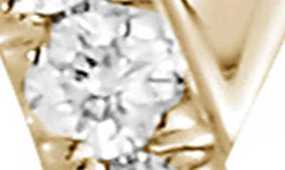 Dana Rebecca Designs Pave Diamond Mini X Stud Earrings In Yellow Gold