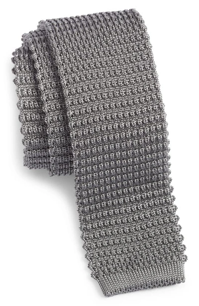 Shop Jack Victor Hudson Silk Knit Tie In Grey