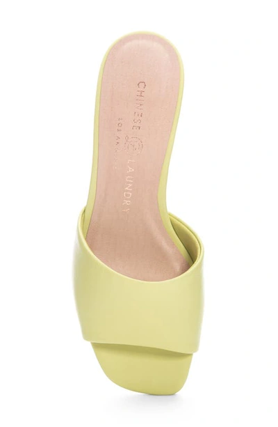Shop Chinese Laundry Lana Slide Sandal In Lime Green
