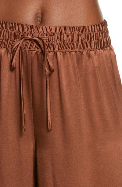 Nordstrom Romantic Washable Silk Pajamas In Brown Mink