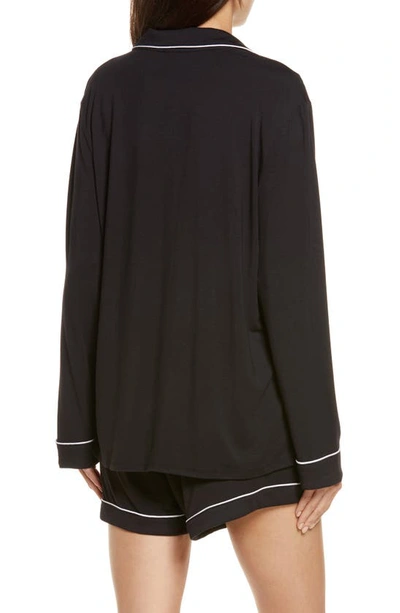 Nordstrom Moonlight Eco Long Sleeve Short Pajamas In Black