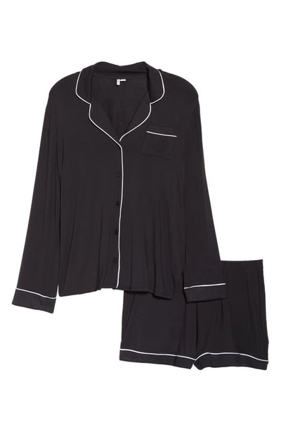 Nordstrom Moonlight Eco Long Sleeve Short Pajamas In Black