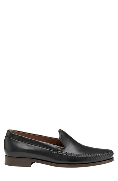 J And M Collection Baldwin Venetian Loafer In Black Sheepskin