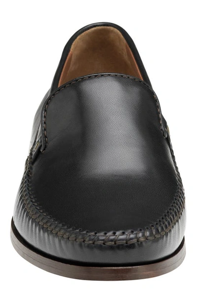J And M Collection Baldwin Venetian Loafer In Black Sheepskin