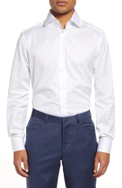 Shop Jack Victor Greene Cotton Button-up Shirt In White