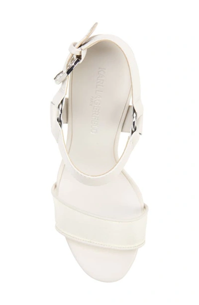 Karl Lagerfeld Cieone Sandal In Soft White