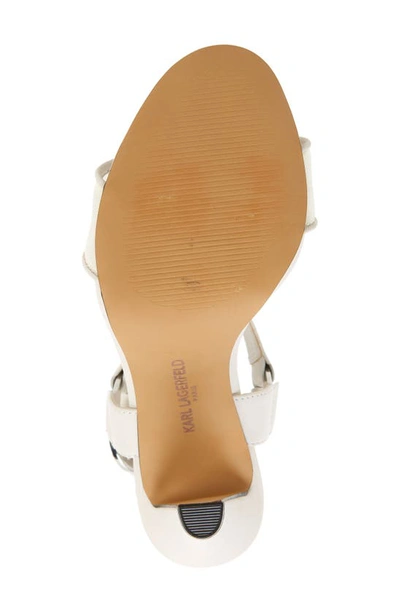Karl Lagerfeld Cieone Sandal In Soft White