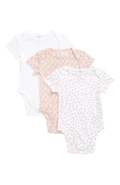 Shop Nordstrom Assorted 3-pack Bodysuits In Heart Pack