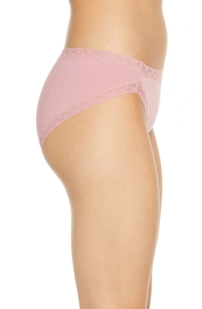Shop Natori Bliss Cotton French Cut Briefs In Frose