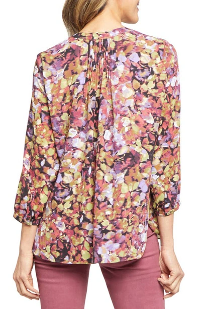 Shop Nydj High-low Crepe Blouse In Harpeth Hills