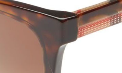 Shop Burberry 53mm Irregular Square Sunglasses In Dark Havana/ Brown Gradient